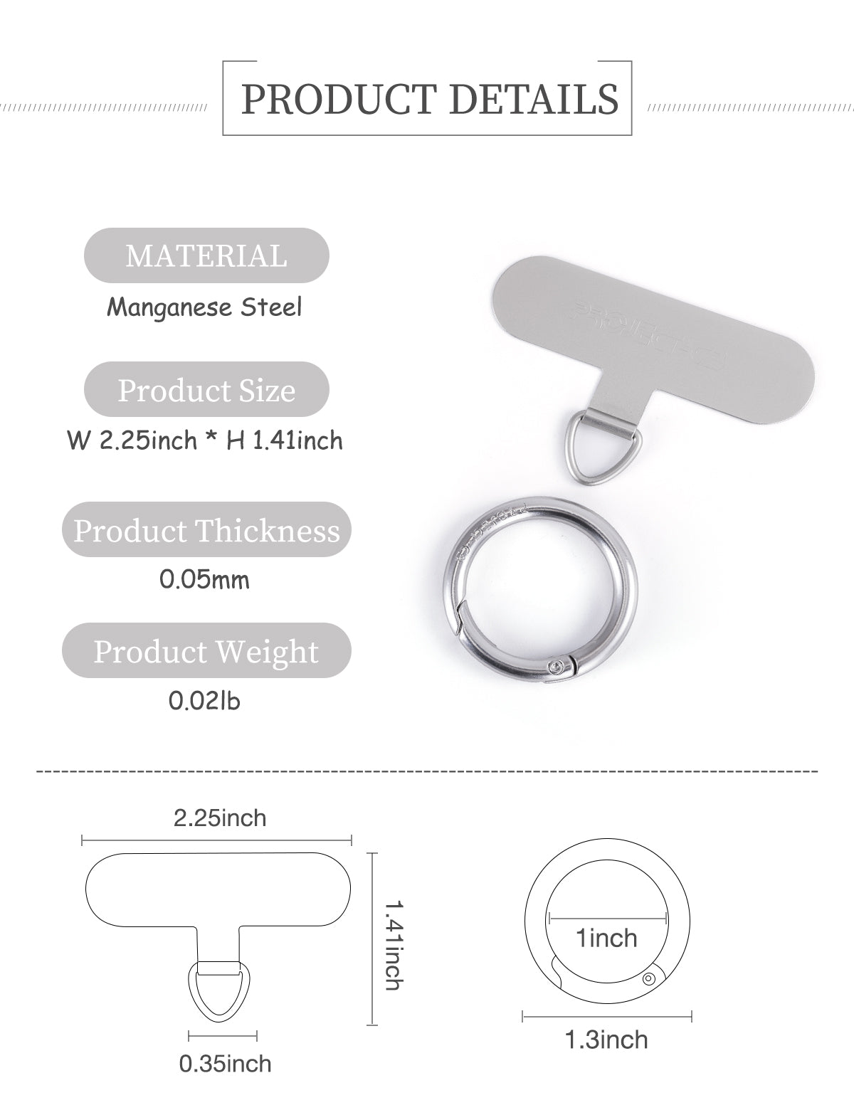 Project-cb Metal Phone Tether Tab